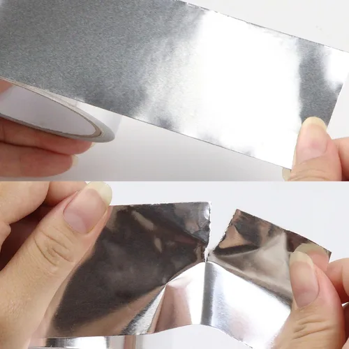 Miniatura 4 de Cinta adhesiva de papel aluminio plateado COSIMIXO 4.0 mil x 2 pulgadas x 20 yardas, resistente, sellado y parcheado de alta temperatura, perfecta