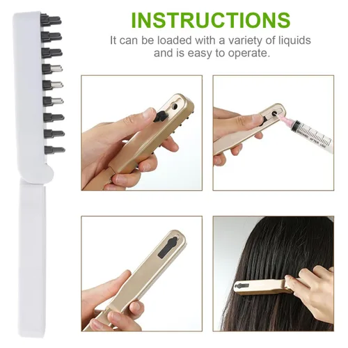 Miniatura 3 de Beavorty Peine guía líquido con aplicador de suero de pelo Roller Ball para masaje del cuero cabelludo y estimulación de la circulación sanguínea