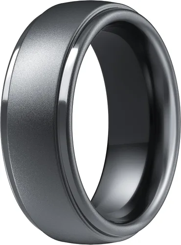 Miniatura 23 de ThunderFit Anillos de boda de silicona para hombre, 0.394 in de ancho y 0.098 in de grosor, paquete múltiple de variedad 1-7