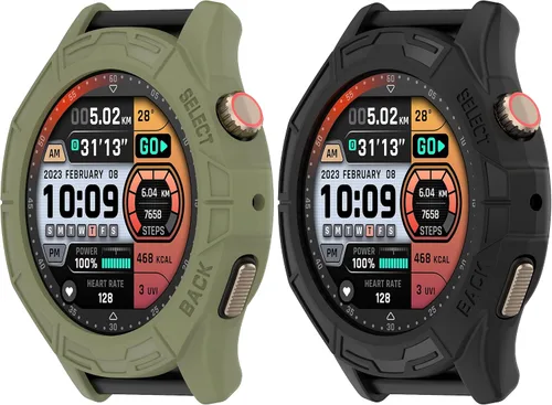 Miniatura 9 de Funda compatible con Amazfit Cheetah/Cheetah Pro Smartwatch Funda protectora de TPU suave (negro, negro)