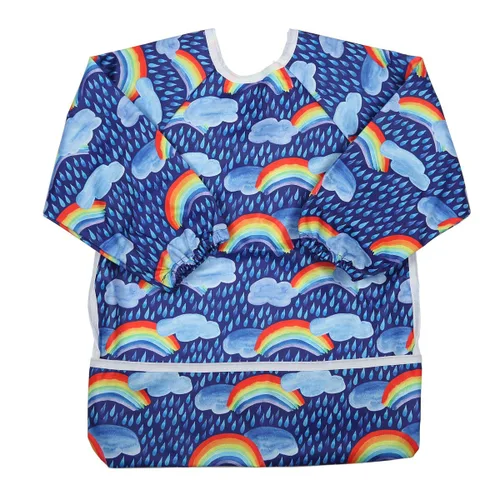 Miniatura 18 de Babero de bebé manga camisa con bolsillo 1-3 años pintura para niñas (Flamingo Cactus)