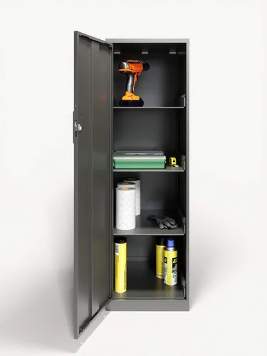 Miniatura 6 de Gabinete personal, 4 estantes, carbón