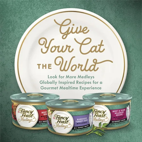 Miniatura 6 de Purina Fancy Feast Comida Húmeda para Gatos Medleys Pollo Desmenuzado de Carne Blanca Fare con Espinacas en Sabroso Caldo de Comida para Gatos