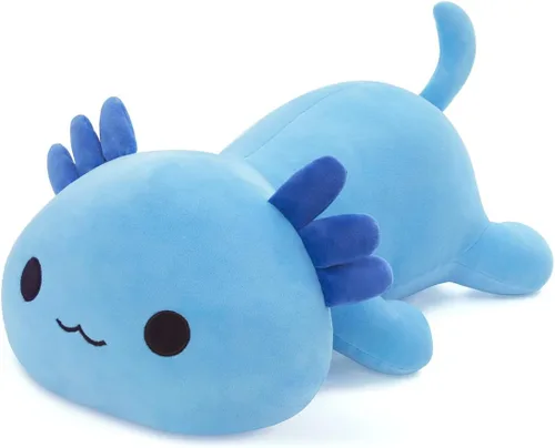 Miniatura 9 de SNOWOLF Almohada de Peluche de Ajolote Negro Lindo y Suave Animal de Peluche Axolotl Juguete de Peluche Kawaii Gran Regalo para Niños, 12