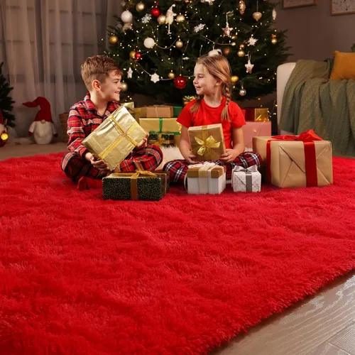 Miniatura 4 de Amearea Alfombra Premium Suave y Esponjosa Moderna Shag, 8x10 Pies, Alfombras Difusas Shaggy para Dormitorio Sala de Estar Decoración de Apartamento