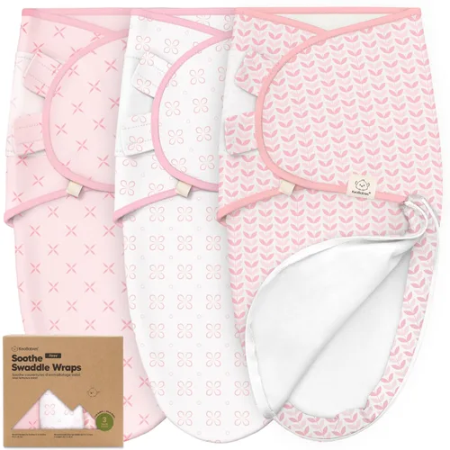 Miniatura 30 de Saco de dormir para bebé con cremallera - Paquete de 3 mantas envolventes para recién nacidos de 0 a 3 meses, bebé, niña, niño, saco de dormir suave