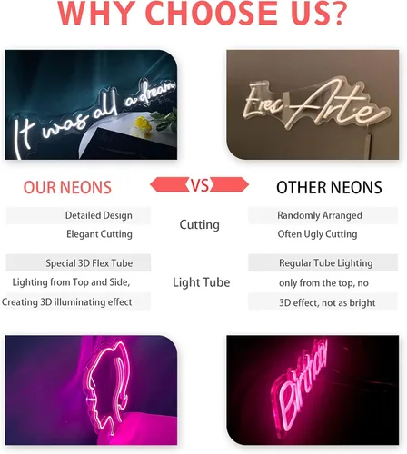 Miniatura 6 de SELICOR Rótulos en luces LED de neón para habitación, boda, fiesta de cumpleaños, letrero de neón para decoración de casa, bar, tienda y logo