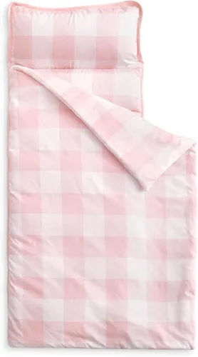 Wake In Cloud - Toddler Nap Mat with Pillow and Blanket, for Kids Boys Girls Ages 3 Plus in Kindergarten Daycare Preschool, Roll Up Sleeping Bag,