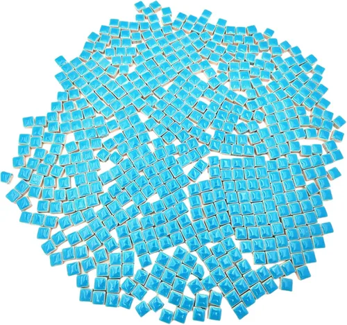 500 PCS / 1.1 LB Azulejos de Mosaico Cuadrados de Cerámica, 0.4 x 0.4 pulgadas Hechos a Mano para Hacer Micro Mosaicos Creativos para Arte de