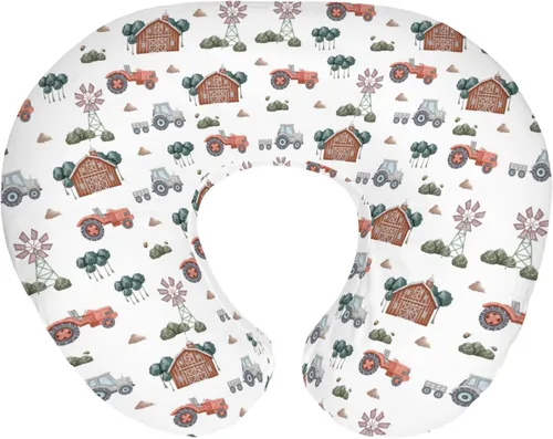 Miniatura 15 de Lindas fundas de almohada de lactancia de animales de granja para niños y niñas, vaca, gallo, cabra, pato, cerdo, funda de almohada de lactancia