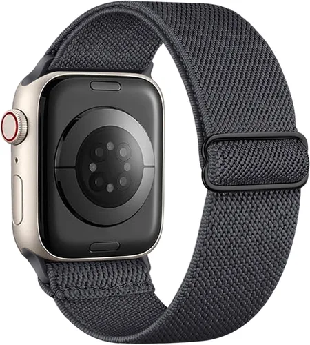 Miniatura 32 de Correa elástica de nailon compatible con Apple Watch Series 11, 10, 9, 8, 7, 1.811 in, 1.772 in, 1.654 in, 1.614 in, Ultra 3, 2, 1.929 in, Series 6