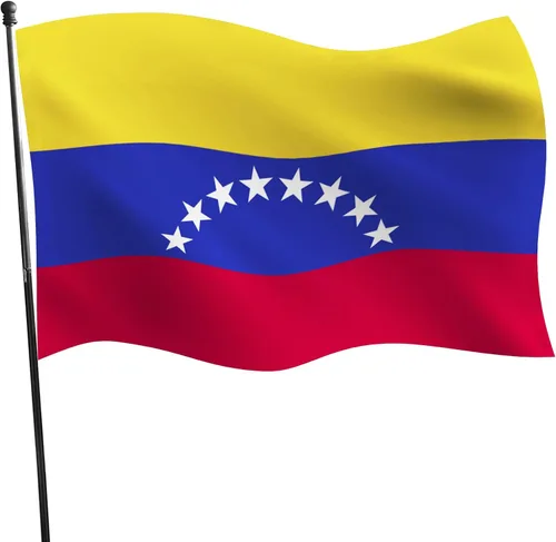 Miniatura 3 de YongFoto Bandera de Venezuela de 1 x 1.5 pies, bandera de la República de Venezuela para celebraciones al aire libre, hogar, jardín, porche