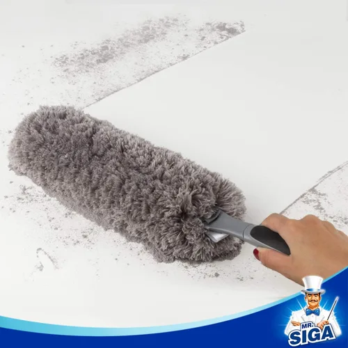 Miniatura 6 de MR.SIGA Plumero de microfibra sin pelusa, plumero lavable para limpieza del hogar, gris