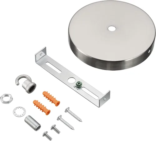 Miniatura 8 de Aspen Creative 21510-21, Kit de candelabro contemporáneo y toldo de lámpara con gancho para cuello, blanco mate, 4-3/4 pulgadas de diámetro