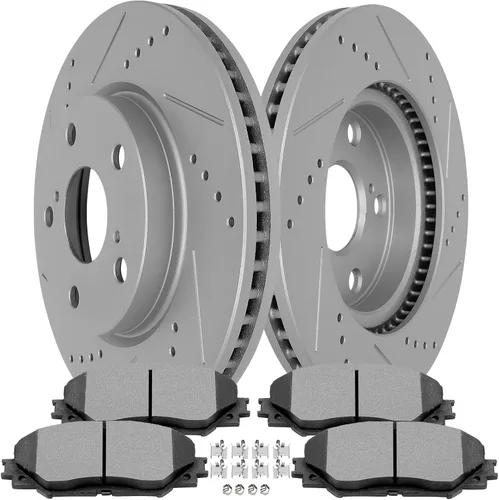 Miniatura 37 de SCITOO Brake Kits For Jeep For Cherokee 1999-2001,For TJ 1999-2006,For Jeep For Wrangler 2000-2006 Front Drilled & Slotted Disc Brakes Rotors and