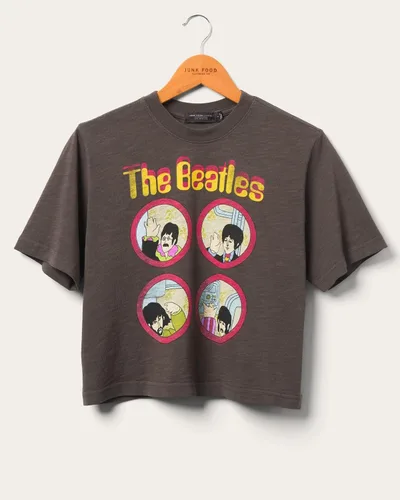 Miniatura 2 de Camiseta de cuello alto falso de The Beatles Yellow Sub Crop para mujer