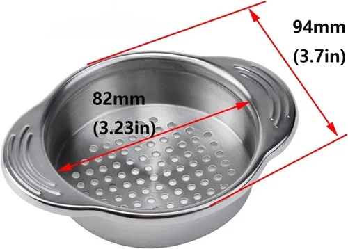 Miniatura 6 de Antrader Colador de acero inoxidable de 4.5 pulgadas, colador de cocina para colar, drenar y enjuagar