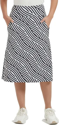 Miniatura 39 de NOOYME Falda pantalón de 28 pulgadas para mujer con 3 bolsillos, modesta, longitud hasta la rodilla, atlética, midi