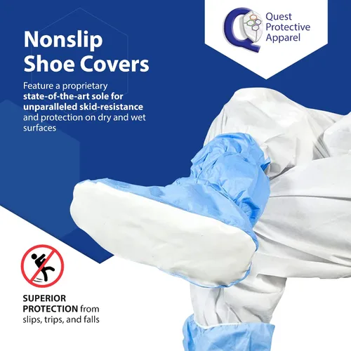 Miniatura 4 de Quest - Fundas desechables antideslizantes para botas y zapatos, protectores de zapatos para interiores, cubiertas seguras para botines con correas