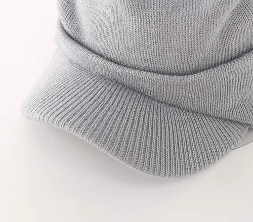 Miniatura 34 de Home Prefer - Gorro de invierno para hombre con visera, cálida y doble punto.