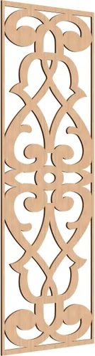 Miniatura 184 de 9 3/8"W x 24 3/8"H x 1/4"T Bellaire Decorativos Paneles de pared de madera calado, abedul
