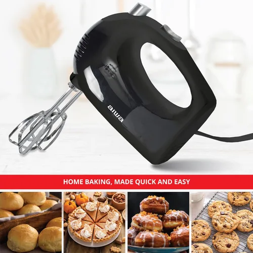 Miniatura 5 de AIWA Batidora de mano de 5 velocidades con botón de expulsión, batidora eléctrica de mano para crema, bateadora, huevos y hornear, batidores