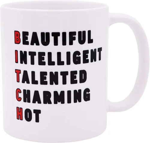 Miniatura 2 de La mejor taza de café divertida, hermosa taza inteligente de acrónimo, broma, gran idea de regalo para ella, mujer, oficina, trabajo, humor adulto