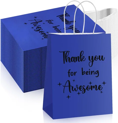 Ctosree 20 bolsas de papel de regalo de agradecimiento para empleados, compañeros de trabajo, colega de trabajo con asas para colega (8.3 x 4.3 x