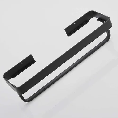 Miniatura 9 de Estante de vidrio templado para baño de 15.7 pulgadas con toallero, organizador de ducha de aluminio montado en la pared, gabinete de almacenamiento