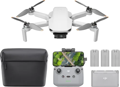 Miniatura 13 de DJI Mini 2 Fly More Combo – Dron plegable ultraligero, cardán de 3 ejes con cámara 4K, fotos de 12 MP, tiempo de vuelo de 31 minutos, transmisión