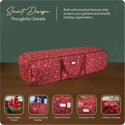 Miniatura 4 de Covermates Keepsakes - Bolsa de duffle para guirnaldas de protección superior, poliéster duradero, asas reforzadas, caben guirnaldas de hasta 25