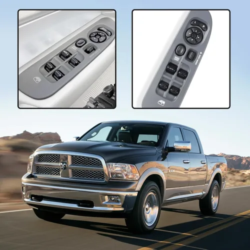 Miniatura 3 de Interruptor y bisel de la ventana eléctrica principal (lado del conductor y lado del pasajero) 56049805AB para Dodge Ram 1500 2500 3500 2001-2004