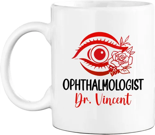 Miniatura 10 de Taza de café personalizada para oftalmólogo con texto en inglés "Thank You For Being An Awesome Oftalmologist", taza de café personalizada