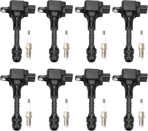 Juego de 8 bujías iridio paquete de bobina de encendido y enchufe 2004 2005 2006 para Infiniti QX56 5.6L V8 2005 2006 para Nissan Armada 5.6L V8