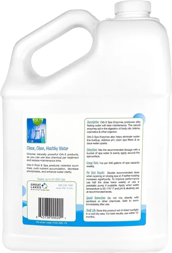 Miniatura 4 de Orb-3 botella de enzimas para spa, Amarillo translúcido