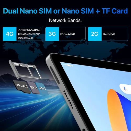Miniatura 4 de UMIDIGI Tableta G99 Octa-Core Android para Juegos con 16 GB RAM + 256 GB ROM, Pantalla FHD IPS de 1920x1200, Batería de 8000 mAh, Dual 4G Global
