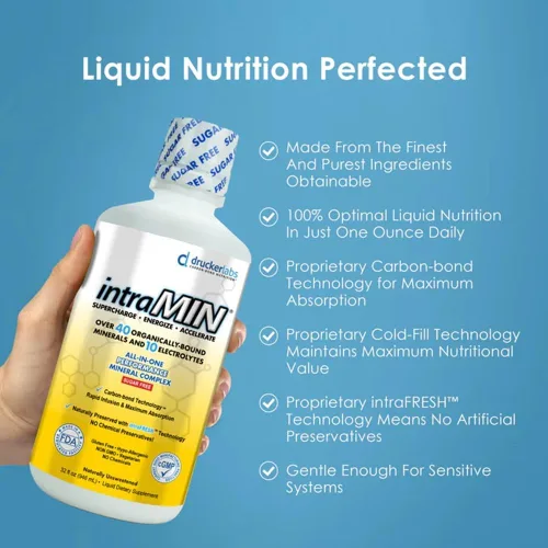 Miniatura 3 de Drucker Labs - Suplemento de minerales líquidos orgánicos intraMIN para hombres, mujeres, niños, apoyo inmunológico y muscular, sin OMG, sin gluten
