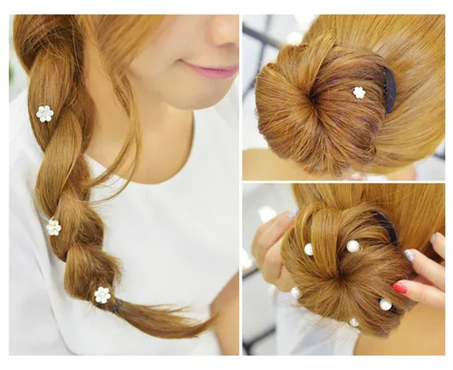 Miniatura 6 de inSowni Paquete de 40 peines laterales para el pelo de boda para novias+horquillas en forma de U, piezas de joyería con diamantes de imitación