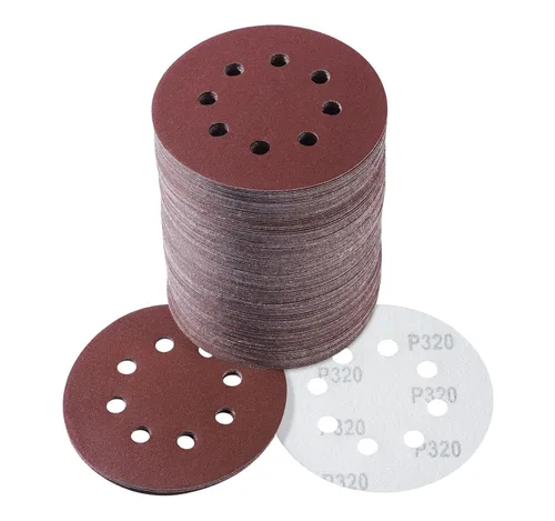 Miniatura 16 de S SATC - 72 discos de lija adhesivos de gancho y bucle de 5 pulgadas de 8 agujeros para lijadora orbital aleatoria 40 60 80 120 180 240 320 granos