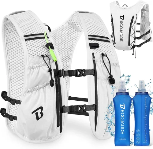 Miniatura 18 de BECOJADDE Chaleco de Hidratación Mochila para Correr para Hombres Mujeres, Mochila de Hidratación Ligera de 5L para Correr, Chaleco de Hidratación