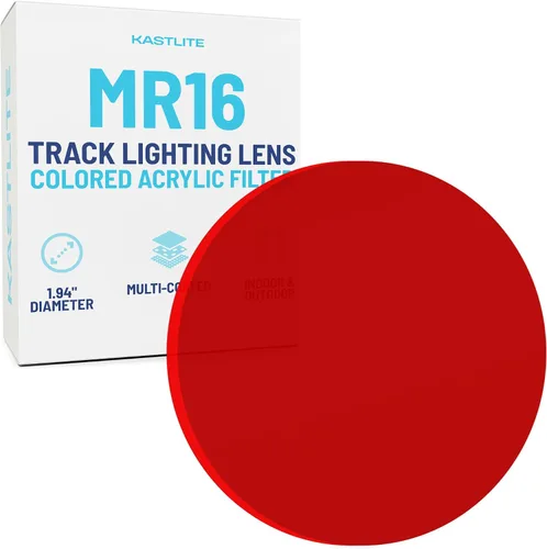 Miniatura 8 de KastLite Filtro de Cabeza de Luz de Riel de Halo Ámbar – Lente de Bombilla Acrílica MR11 WAC – Cubierta de Repuesto para Accesorios de Techo, Focos