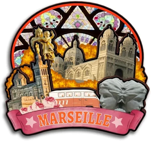 Miniatura 18 de Toulon Provence-Alpes-Cote d'Azur Francia - Imán para nevera Colección de madera 3D Madera hecha a mano recuerdos de la ciudad de viaje, imán
