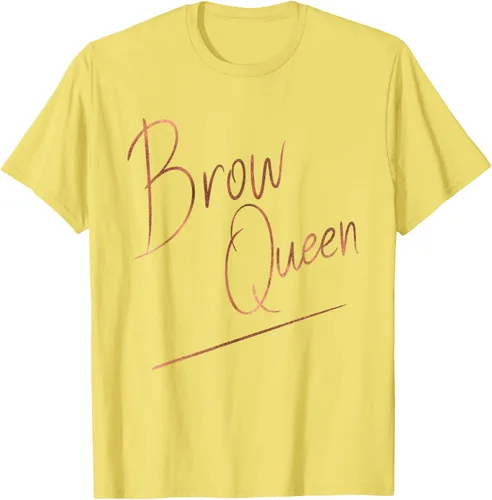Miniatura 34 de Brow Queen Ombre - Camiseta de escritura a mano, regalo para artista de maquillaje, Negro, S
