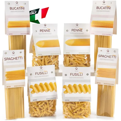 Miniatura 12 de Gusta Penne Rigate Pasta italiana de primera calidad de Italia - Pasta orgánica "Al Dente" de sémola de trigo duro, pasta gourmet y sin OMG