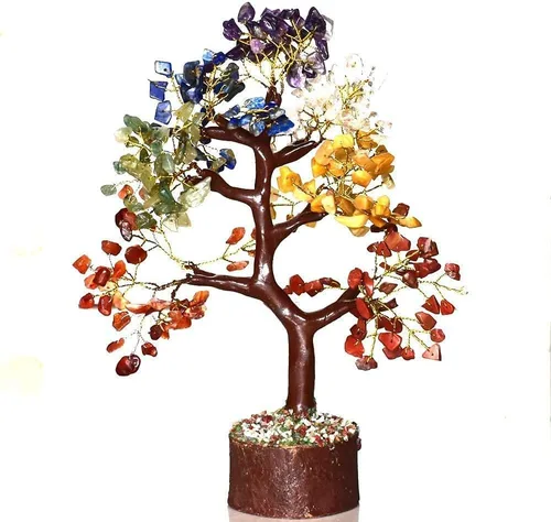 Miniatura 6 de Árbol de cristal, árbol de 7 piedras de chakras, decoración de cristal para el hogar, fortuna, regalos espirituales para la buena suerte, árboles