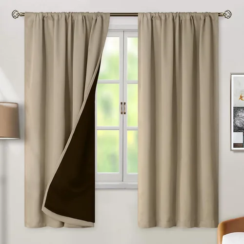 Miniatura 101 de BGment - Cortinas opacas para sala de estar de 63 pulgadas de largo, juego de 2 paneles, cortinas para oscurecer toda la habitación, cortinas