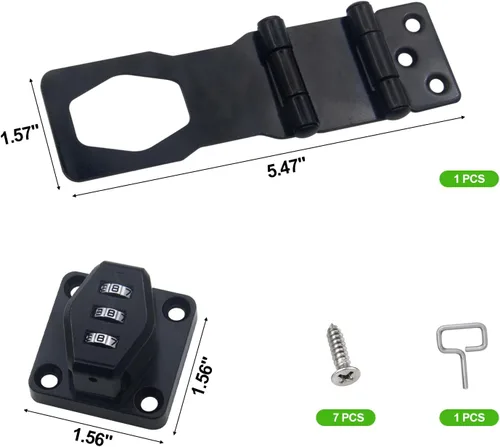 Miniatura 4 de 1 paquete de cerraduras rotativas con contraseña, plegable de acero inoxidable sólido 304, cerradura de cajón de escritorio, para cajones de 90 1