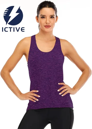 Miniatura 2 de ICTIVE - Camiseta sin mangas de espalda cruzada con apertura para mujer, ideal para correr, practicar yoga y otros ejercicios