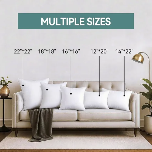Miniatura 4 de Relleno de almohada de 16 x 16 pulgadas, almohadas para exteriores, resistentes al agua, relleno cuadrado para jardín, banco, patio, rellenos suaves