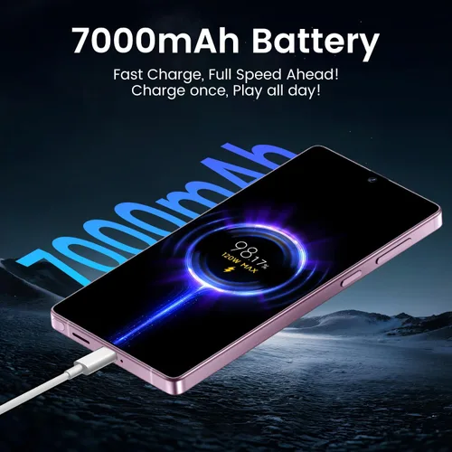 Miniatura 5 de JQAKP I25 Ultra Smartphone 16+512GB Android 14 Snapdragon 8 Gen 3 Cámara dual de 68MP+108MP Batería de 7000mAh Pantalla FHD+ de 6.99